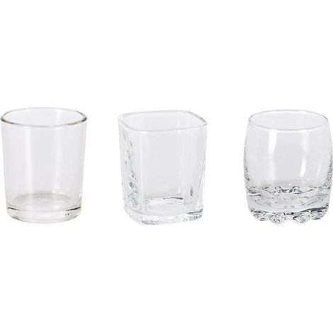 Shotglas aus Glas 5 x 6 cm transparent, assortiert