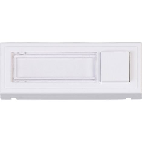 Heidemann 70519 Klingelplatte mit Namensschild 1fach Reinweiß 18V/2A (1/2)