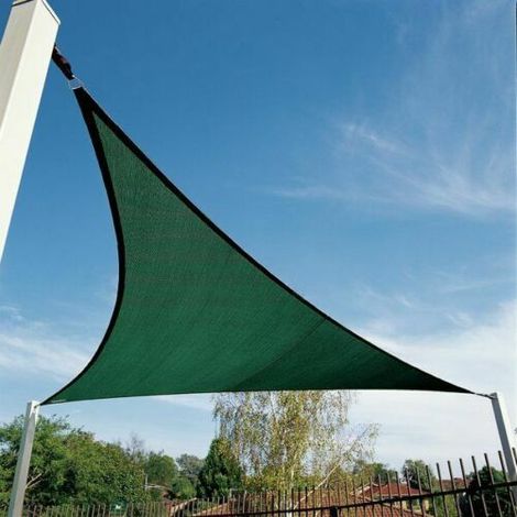 Tenda Telo Ombreggiante Triangolare misura 5x5x5 mt 12,5 mq per Giardino – col. VERDE (1/3)