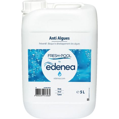 Anti Algues Piscine - Préventif Anti Eau Trouble - Bidon 5 Litres - Edenea Fresh Pool (1/5)