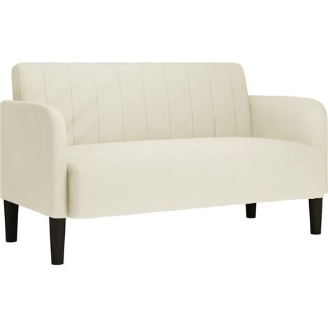 Canapé,Sofa pour Salon,Banquette causeuse crème 109 cm velours CFW873830 (1/5)