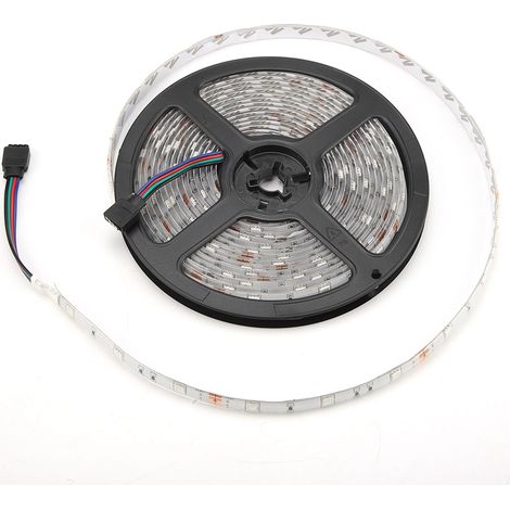 Bande LED RGB étanche 5050 avec télécommande à 44 touches, kit de bande lumineuse à sept couleurs et adaptateur, AC100-240V (1/5)