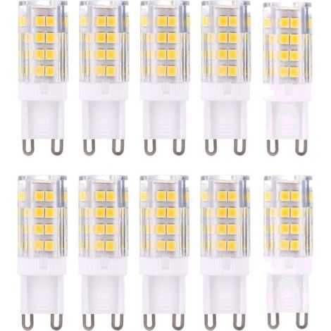 Ampoule LED G9 5W, Equivalent 40W , Blanc Chaud 3000k, 220-240V, Non dimmable, Pack de 10