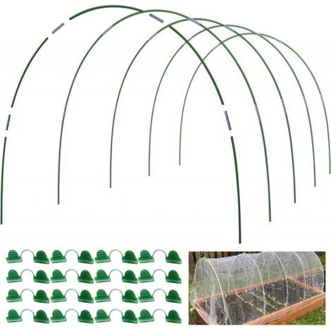 25 arches de serre pour tunnels de culture DIY de 85 cm ou plus, arches de support en fibre de verre antirouille pour toile de jardin, supports pour plantes DIY, tuteurs de jardin, fournitures de jard (1/5)