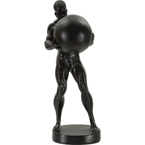Dekorative Figur Mauro Ferretti Atlas schwarz 18.5x20.5x43.5 cm