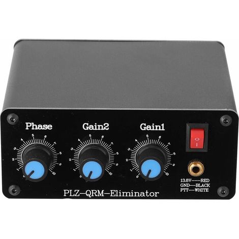 Eliminador QRM X-Phase Bandas de HF de 1 a 30 MHz Ganancia dual/fase ajustable Control PTT incorporado Cancelador QRM Carcasa de aleación de aluminio (1/5)