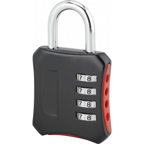 Cadenas à code, intérieur, 40mm, anse acier nickelé, 4 chiffres - SP