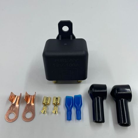 Relais automobile 100A, petit format, courant élevé, normalement ouvert, 12V 24V haute puissance 4 broches, convient à la modification de camping-cars.