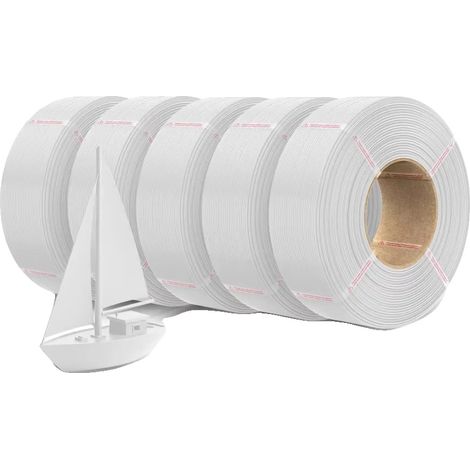 Filamento para impresora 3D, uso versátil, alta resistencia, PLA PLUS(N) 5 BLANCO (1/2)