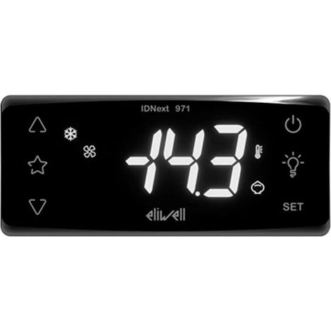 Régulateur numérique de points de refroidissement Eliwell IDNext 971 GER P NTC, 80,5x34,5 mm, NTC/PTC/Pt1000, 12A/8A (1/2)