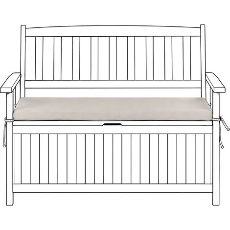 Cojín para banco de jardín con lazos funda extraíble tela de olefina exterior beige Sovana (1/5)