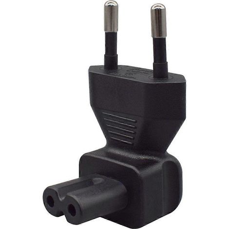 Europäischer 2-Pin-Stecker auf IEC320 C7-Buchse Netzadapter, wandelt EU4.0 in C7 um