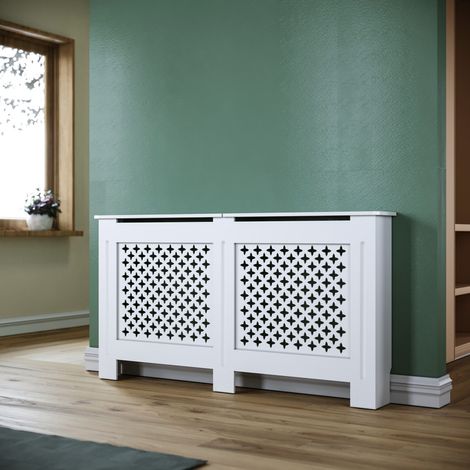 Copriradiatore SONNI Copriradiatore Copriradiatore 112x19x81,5cm Griglia trasversale Bianco