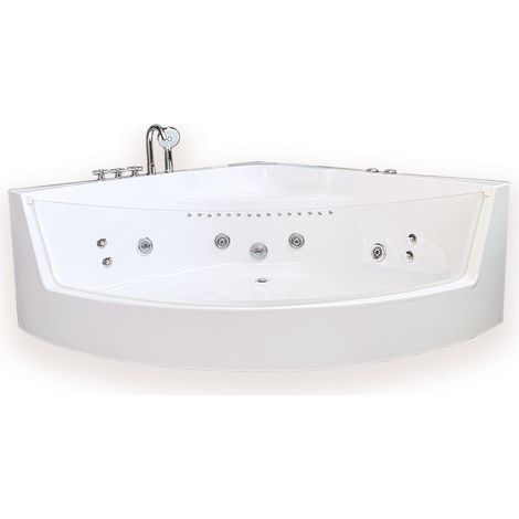 Baignoire Balnèo 150 X 150 cm Chromothérapie 8 jets – White Maple (1/5)
