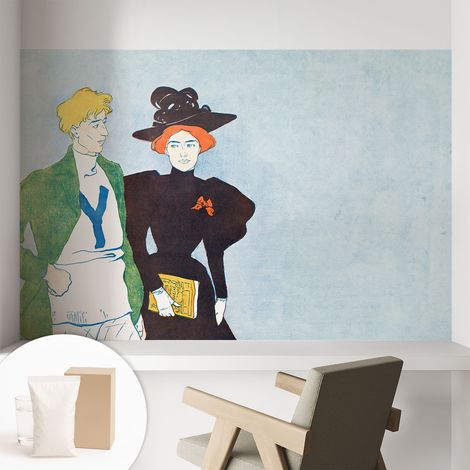 Papier peint intissé décoratif avec colle pour salon, chambre à coucher, cuisine et plus – Facile à poser et décoratif Style rétro 104x70 cm (1/5)