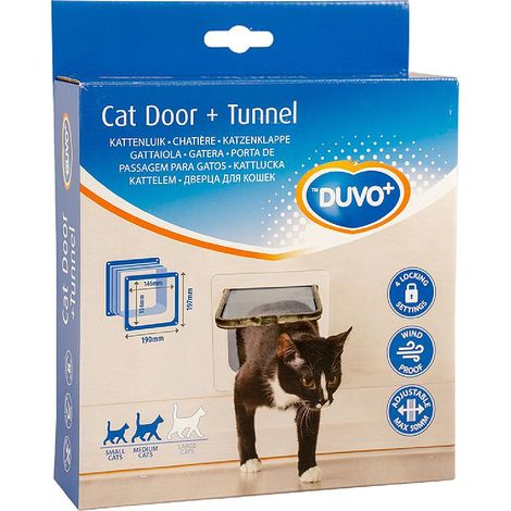 Duvo Duvoplus gatera blanca con túnel ajustable