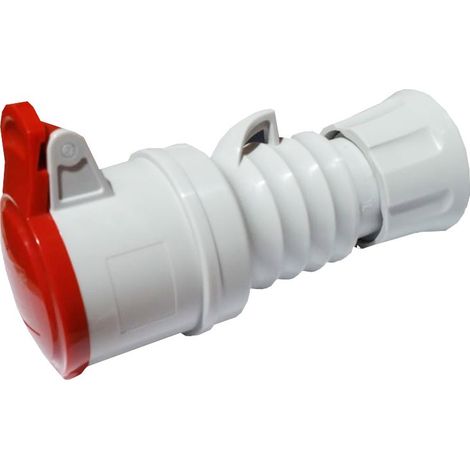 Prise mobile Gewiss 3P+N+T 16A IP44 rouge 380V GW62009H (1/3)