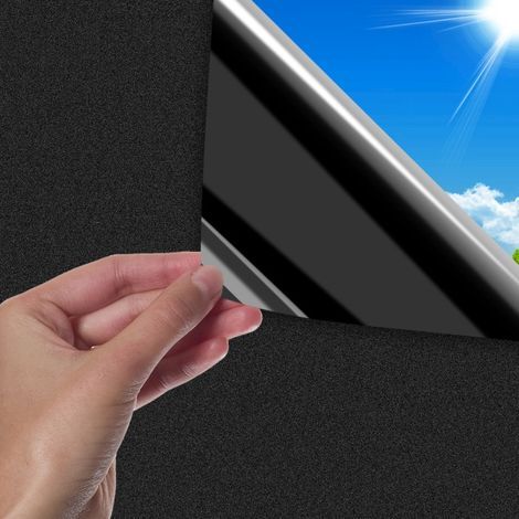 Selbstklebende Verdunkelungsfolie für Fenster, schwarz, 200 x 44,5 mm (1/5)