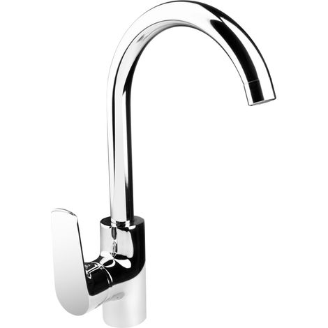 KFA Onyks rubinetto da cucina cromato con becco girevole 205 mm