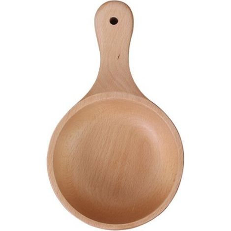 Bol en bois avec poignée - - 26x15x5 cm - 29x18x5 cm - 450 ml - 650 ml - Hêtre - Texture naturelle - Durable (1/5)