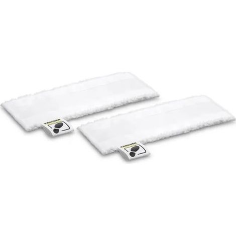 Kärcher – Lot de 2 serpillères microfibre pour nettoyeur vapeur EasyFix – Lavables jusqu'à 60°C – Pour sols durs – SKU 28632590
