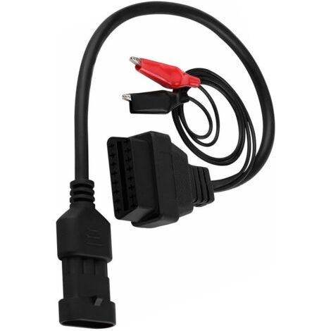 Câble adaptateur OBD2 3 broches à 16 broches – Compatible Fiat, Lancia, Alfa Romeo – Longueur 35 cm – Plastique et métal (1/5)