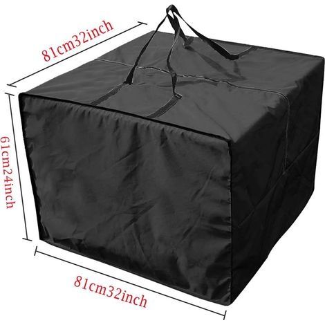 Aufbewahrungshülle für Outdoor-Kissen, 81 x 81 x 61 cm – Reißfestes 210D-Polyester – Leicht zugänglich dank Reißverschluss – Gepolsterte Griffe (1/4)