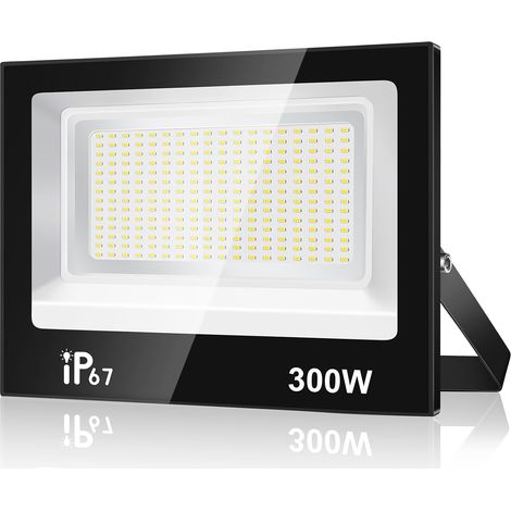 300W Projecteur Led Extérieur,30000LM Spot LED Extérieur,7000K Blanc Froid Projecteur Exterieur LED,IP67 Imperméable Superlumineux Luminaire Exterieur pour Jardin,Cour,Garage,Patio (1/5)