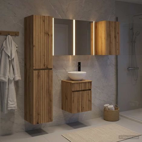 vidaXL Bathroom Cabinet Set 5 pcs Artisan Oak Engineered Wood (1/5)