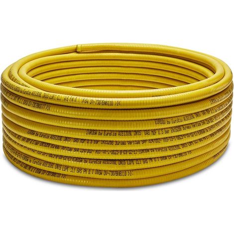 Tubo corrugato EUROGAS DN12 1/2" in acciaio - Rotolo da 5 metri A01-0001-00691