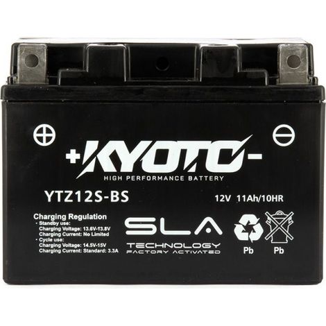 Batterie KYOTO GTZ12S-BS SLA-AGM - Sans Entretien - Prête à l'Emploi - Equivalente YTZ (1/3)