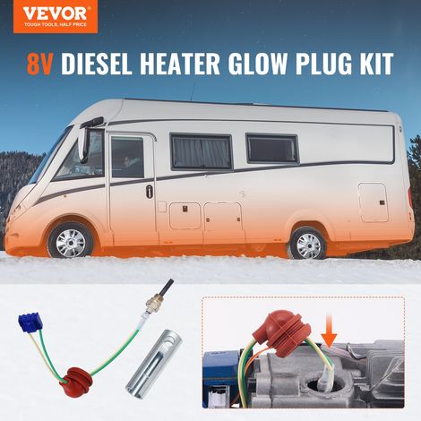 Kit de Bougie de Préchauffage pour Chauffage Diesel 2/5/8 kW, Kit de Réparation de Bougie de Préchauffage en Céramique, Accessoires de Réchauffeur de Stationnement avec Outil de Retrait, Atelier (1/5)