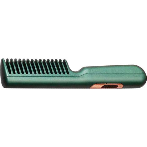 Peigne Lissant LED Vert Multifonction Brosse Chauffante Portable 2-en-1 Lisseur Cheveux Voyage USB Rechargeable (1/5)