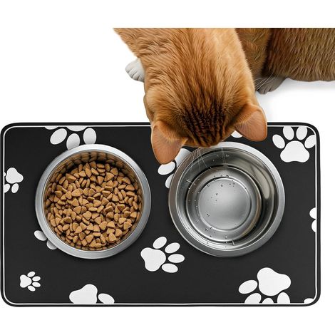 Tapis de gamelle pour chien Tapis antidérapant absorbant à séchage rapide (1/5)