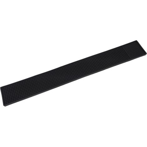 Black Dish Draining Mat, 60x8cm, Dish Draining Mat, Dishwasher Safe, Soft Plastic MUMU