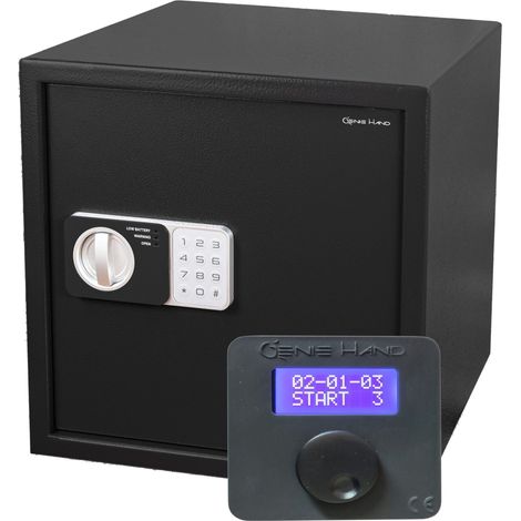 Genie Hand  Cassaforte Elettronica a Tempo a Muro e da Armadio Cassetta di Sicurezza con Codice a Combinazione e Chiave a Serratura B-Class e Sistema Anti Bounce per Soldi