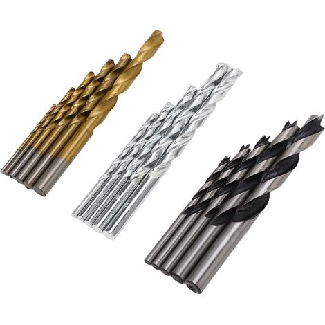 Set mit 16 geraden HSS-Spiralbohrern für Holz und Kunststoff (1/5)