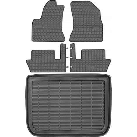 Juego de alfombrillas de goma para Citroën C4 Picasso Minivan (2006-2013) + alfombrilla para el maletero. (1/5)