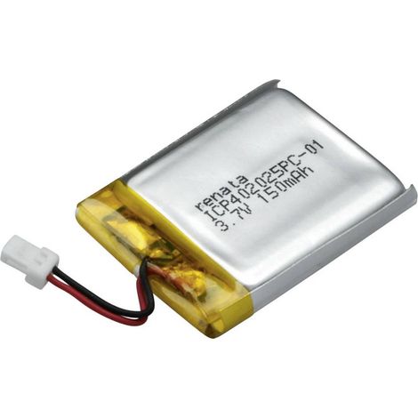 Batteria ricaricabile speciale Prismatica con spina LiPo Renata ICP402025PC-1 3.7 V 155 mAh (1/2)