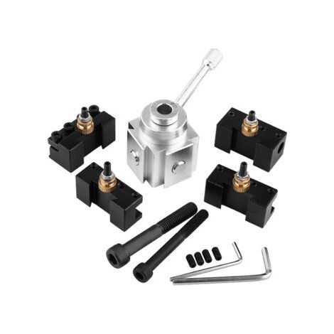 QORVA- Ensemble de poteaux et de supports d'outils de mini tour à changement rapide en alliage d'aluminium