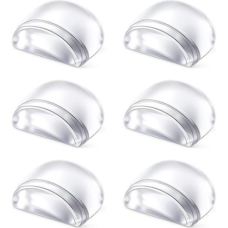 Arrêts de Portes Butées Transparentes, Butée de Porte Adhésive, Stop Porte Transparent Anti Chocs, Butée Porte Sol pour Protection Porte et Murs, Arrêt de Porte Adhésive pour Parquet (1/5)