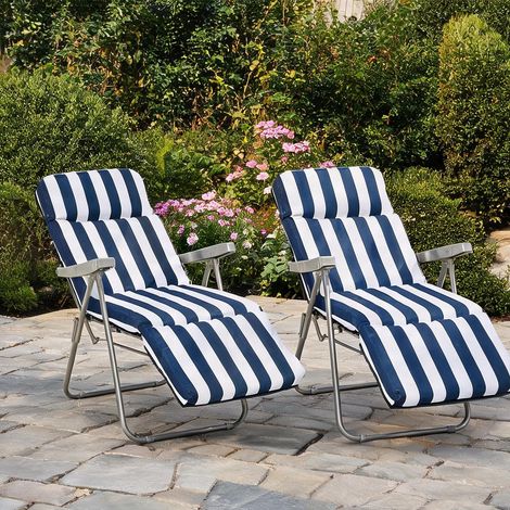Transat en acier Polyester mousse 60 x 75 x 102 cm (1/5)