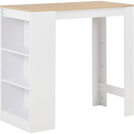 Tavolo alto da bar/bistrot con ripiano bianco 110 cm 0902052