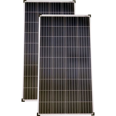 Solarmodule 2 Stück 130 Watt Poly Solarpanel Solarzelle 1290x675x30 92459 (1/3)