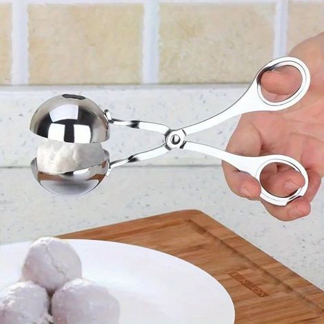 Cuillère à boulettes de viande multifonctionnelle en acier inoxydable – extrudeuse à boulettes, moule à glace (1/5)