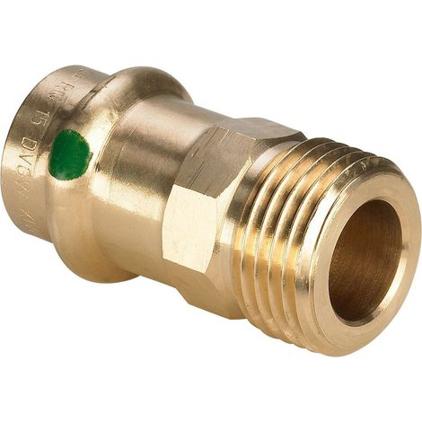 Viega Profipress Sanpress-Übergangsstück, d 15mm, G 1/2 Rotguss oder Siliziumbronze Modell 2211.4, 660222 (1/2)