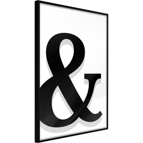 Affiche Murale Encadrée "Ampersand's Shadow" 40 x 60 cm Noir
