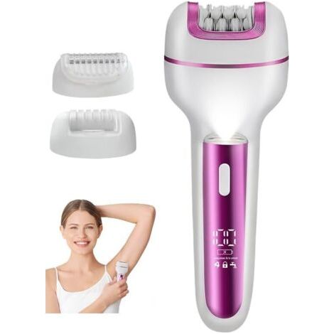 Épilateur Électrique Pour Femme Avec Brosse Exfoliante Pour Aisselles Bras (1/5)
