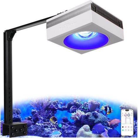 RL90 WiFi Rampe LED Aquarium Eau de Mer 100W, APP Programme Marine Éclairage à Spectre Complet pour Aquarium de Corail, L'APP prend en charge le français (1 lampe avec kit de montage) (1/5)