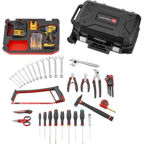 FACOM-DeWalt-Set im Rollkoffer, 68-tlg. (1/5)
